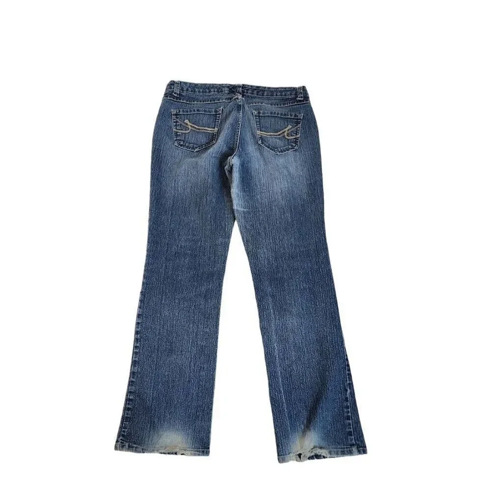 Nine West Size 12 Straight Leg Distressed Jeans - Picture 2 of 10